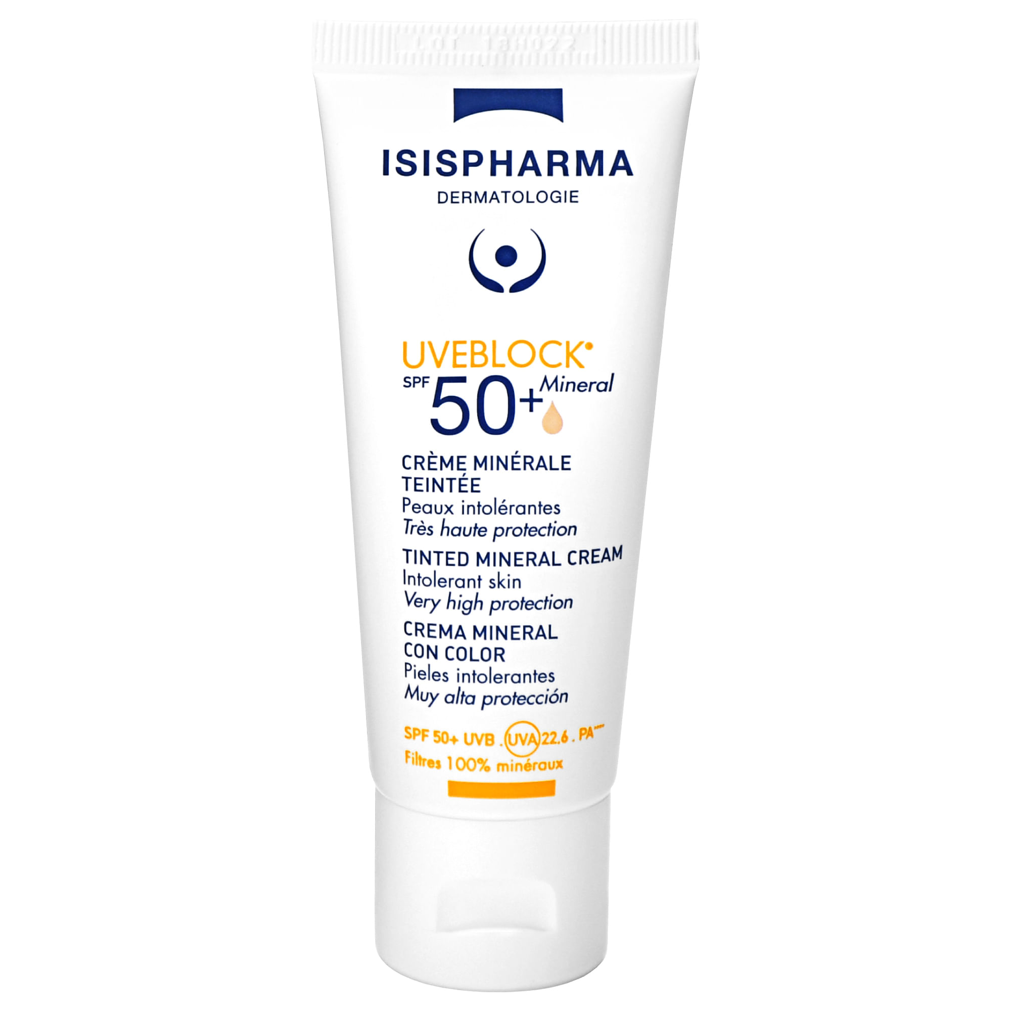 Isis Pharma Uveblock SPF 50+ Tinted Light Fluid Cream 40 Ml | Getönter Sonnenschutz Mit Hohem UVA/UVB-Schutz
