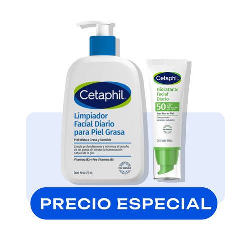 Kit Cetaphil Limpiador Facial 473 Ml + Hidratante Facial 50 Ml