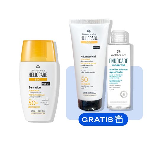 Kit Heliocare Sensation GRATIS Heliocare Advanced +  Endocare Agua Micelar